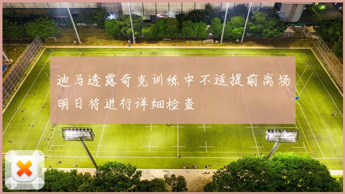 迪马透露奇克训练中不适提前离场明日将进行详细检查